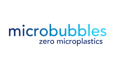 Logo von Micobubbles mit dem Slogan "zero plastic".